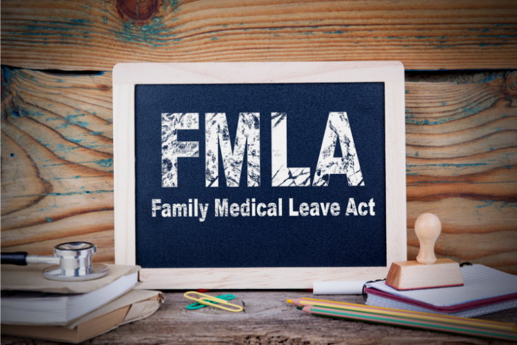 family medical leave act written on a chalkboard