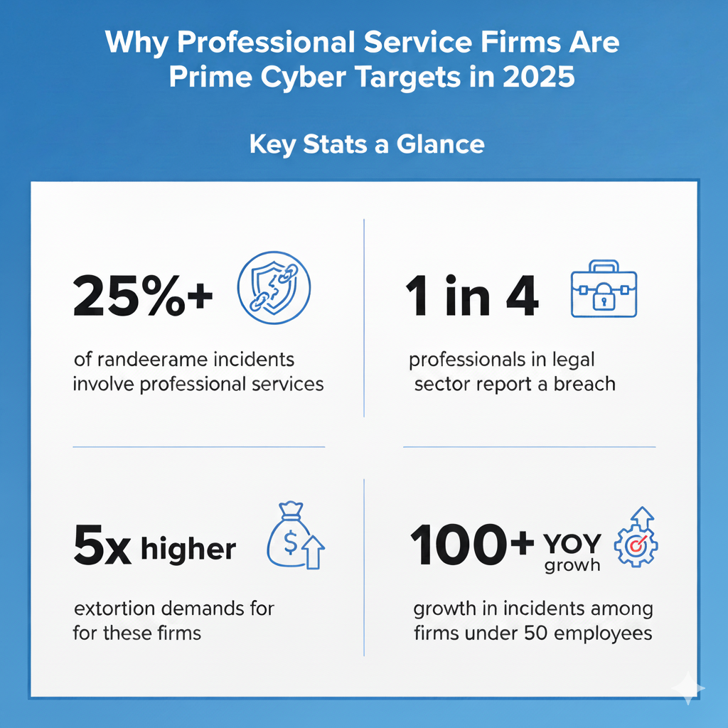 cybersecurity statistics detail professional service firm targets