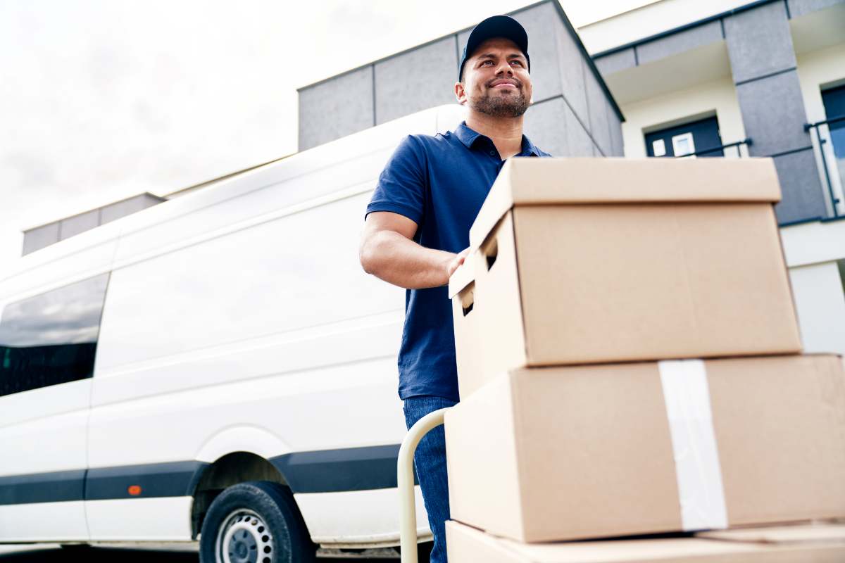 Business vehicle insured under a commercial auto insurance policy.